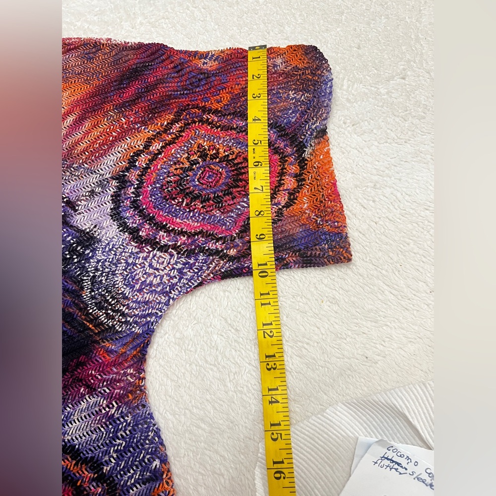 Cocomo Colorful Boho flatter sleeve pullover Top. Size S - Picture 4 of 7